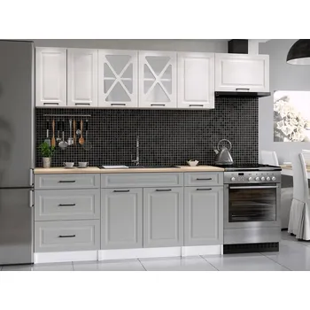 Falco Kuchyňská linka Magda 240/180 bílá/popel MAT