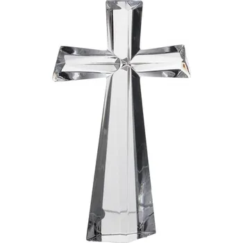 Crystal Bohemia Skleněný kříž 19 cm