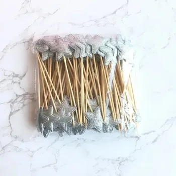 Party dekorace Dekorace na muffiny | ozdoba na dort 10 ks - XX. Stříbřité třpytky