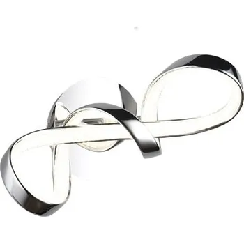 Nástěnné svítidlo Trio Leuchten R27281106 PADUA - Nástěnné svítidlo stmívatelné klasickým vypínačem, LED 18W, 4000K, 2400lm, 40 x 22cm (Moderní nástěnné svítidlo v lesklém chromu s přirozenou barvou světla 4000K)