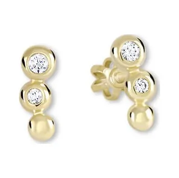 Náušnice Brilio Zlaté náušnice s čirými krystaly 239 001 00255 + 2 měsíce na vrácení zboží