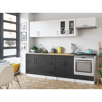 Falco Kuchyňská linka Běla 240/240 bílá/grafit MAT