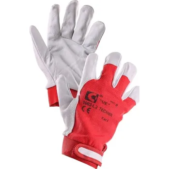 Pracovní rukavice Rukavice TECHNIK, kombinované, červeno-bílé, vel. 10