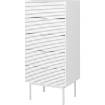 Ložnice Falco Komoda Sean 5S bílá/masiv bílá