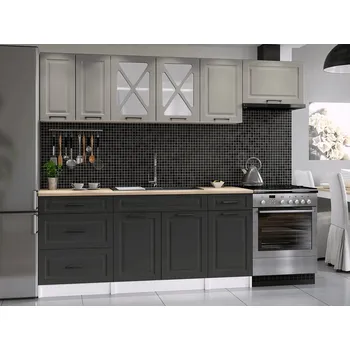 Falco Kuchyňská linka Magda 240/180 kámen/grafit MAT