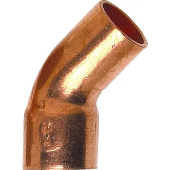 Instalatérský materiál CU 5040 Měděný pájecí oblouk (koleno) 45° A x I (pro k pájení, letovací - měď) - 28 CU.5040