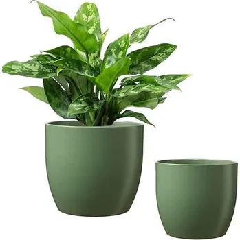 Obal na květináč obal keram pr 16cm Basel mechová zelená matná 2603
