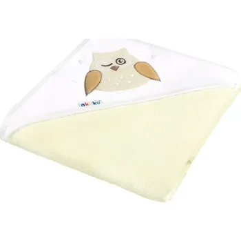 Dětská osuška 80x80 Akuku béžová se sovou