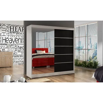 Ložnice Falco Skříň Baja III 200 bílá/černá