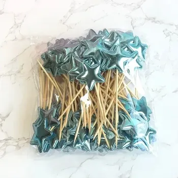 Party dekorace Dekorace na muffiny | ozdoba na dort 10 ks - XX. Zářivě modrá