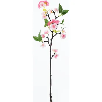 umělá květina Květinový svazek, větvička, TŘEŠEŇ, růžová, 65cm, 1ks