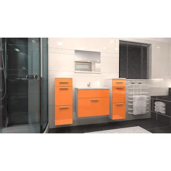 Koupelnový nábytek Falco Koupelnová sestava Lora C bílá/oranžový lesk