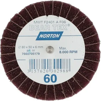 Brusný kotouč NORTON-CLIPPER Vřetenové prokládané lamelové kotouče 5mm x6mm SK(C) Jemny KAŠTANOVÁ Norton Clean & Blend