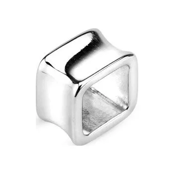 Piercing Šperky4U Ocelový tunel do ucha - čtverec, průměr 18 mm - TN01057-18