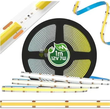 LED páska BERGE LED pásek COB - 7W - 12V - IP20 - 1m - teplá bílá