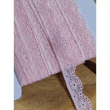 Krajka Elastická krajka šíře 16 mm barva lososová světlá