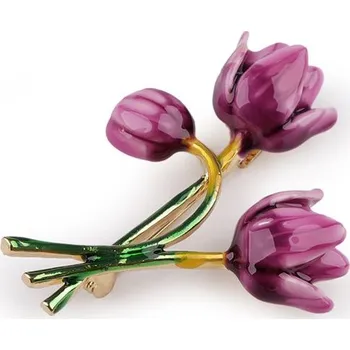 Brož Brož květy - 2 fialová