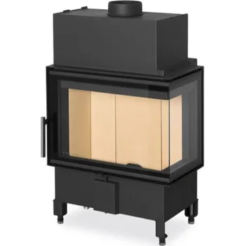 Krbová vložka ROMOTOP HEAT R 2G S 81.51.40.24 krbová vložka 6-15,6 kW, rohová, pravá, černá