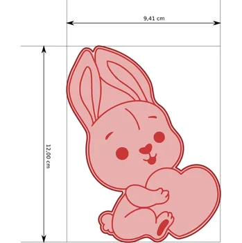 Velikonoční dekorace Naše Vykrajovátko Zajíc se srdíčkem Velikost: 12 cm Sada