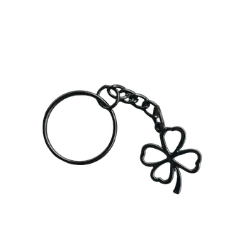 DCH Kovový přívěsek na klíče - malý čtyřlístek Varianta: Černý nikl