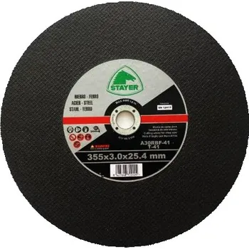 Řezný kotouč Kotouč řezný na kov, Ø 355 x 3 x 25,4 mm, T41, STAYER