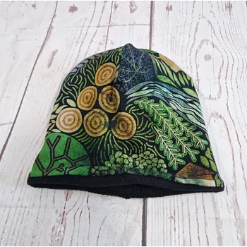 Kojenecká čepice Yháček Šmoulí čepička Yháček, Podzimní les, flís Velikost:: M