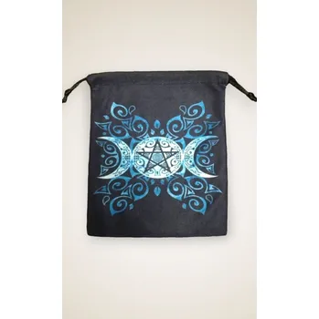 Sáček na tarotové karty - Pentagram s měsícem