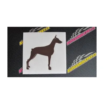 Polep vozidla SAMOLEPKA Pes 088 pravá Dobrman (17 - šedá) NA AUTO, NÁLEPKA, FÓLIE, POLEP, TUNING, VLASTNÍ TEXT, TISK, AUTOSAMOLEPKY.cz, POLEPY, OBRÁZEK, LOGO, SAMOLEPKY