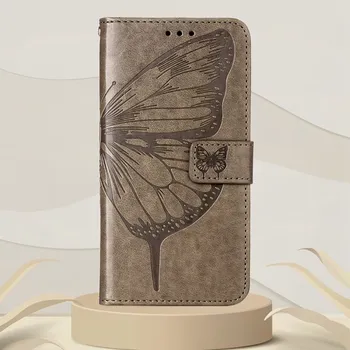 Pouzdro na tablet VSECHNONAMOBIL 67686 ART BUTTERFLY Peněženkový obal pro Tecno Camon 18 šedý