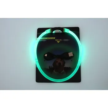 Obojek pro psa Vsepropejska Blesk LED nabíjecí obojek pro psa Barva: Zelená, Obvod krku: 35 cm