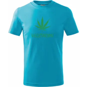 Pánské tričko ON-DESIGN Tričko VEGETARIAN Velikost: 2XL, Barva: tyrkysová