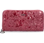 Carmelo dámská kožená peněženka vínová s květinovým vzorem 2111 BO red