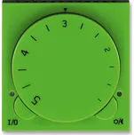 ABB LEVIT Termostat univerzální s otočným nastavením teploty (ovl. jednotka), zelená/kouřová černá