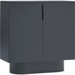 Antracitově šedá lakovaná komoda Teulat Totem 114 x 110 cm