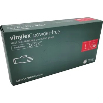 Vyšetřovací rukavice Mercator Medical Jednorázové rukavice vinylové nepudrované VINYLEX - 100 ks S