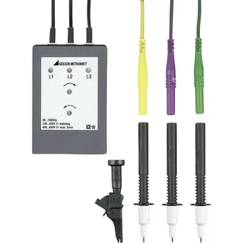 Zkoušečka Gossen Metrawatt PhaseCop 2 měřič sledu fází, CAT III 600 V, LED