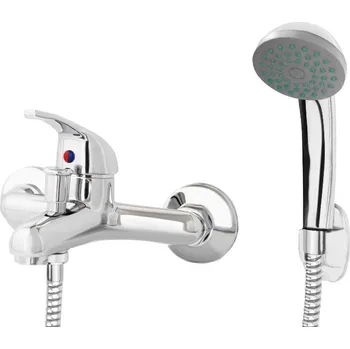 Vodovodní baterie Olsen Spa Eos vanová baterie nástěnná 150 mm s příslušenstvím barva chrom OLBADE011M