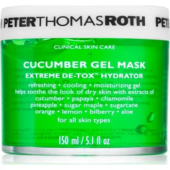 Pleťová maska Peter Thomas Roth Cucumber De-Tox Gel Mask hydratační gelová maska na obličej a oční okolí 150 ml