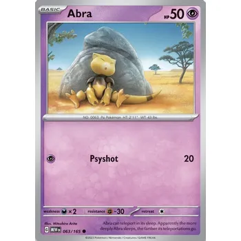 Sběratelská karetní hra Pokémon MEW 063/165 Abra - 151 Stav: Near Mint, Verze: COSMIC HOLO