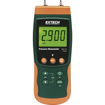 Extech SDL710 měřič vysokého/nízkého tlaku v systémech, měří tlak, -200 - +200 mbar