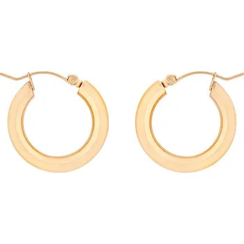 Náušnice franco bene Hladké náušnice s propínacím zapínáním - pozlacené | 471