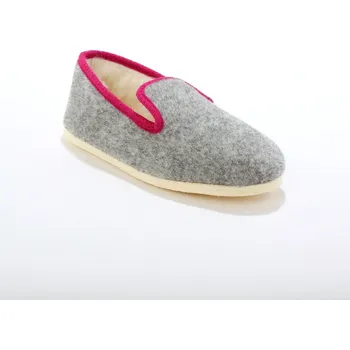 Dámské žabky Bačkory s vlněnou podšívkou, jednobarevné šedý melír 38