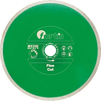 Řezný kotouč Diamantový Kotouč řezný jemný řez Ø 230 mm výška segmentu 8 mm vrtání 25,4 mm FORTIS