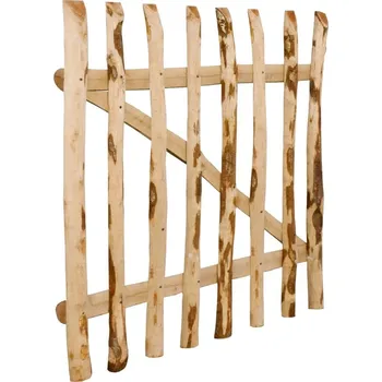 vidaXL Jednokřídlá zahradní branka lískové dřevo 142590 100 x 90 cm  béžová