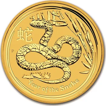 Australská zlatá mince "Lunar II": "Year of the Snake", 2013 ryzost zlata 7,78 g (ryzost 0,9999)