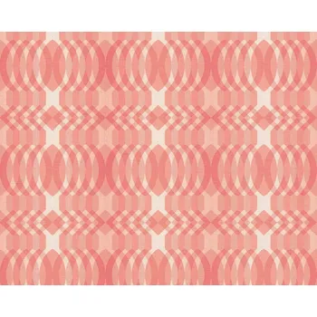 Tapeta Vliesová tapeta retro, geometrická - červená, bílá 395344 / Tapety na zeď 39534-4 retro Chic (0,53 x 10,05 m) A.S.Création