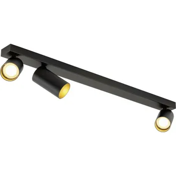 Svítidlo BIG WHITE (SLV) KAMI stropní přisazené svítidlo, 3x max. 10 W, GU10, černá/zlatá 1007735