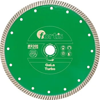 Řezný kotouč Diamantový Kotouč řezný GaLa Turbo Ø 125 mm turbosegment 10 mm vrtání 22,2 mm FORTIS