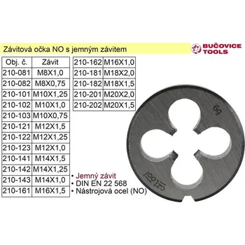 BUČOVICE TOOLS a.s. Závitové očko M8x0,75 NO jemný závit