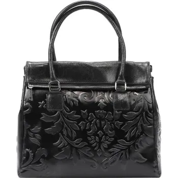 Kabelka DÁMSKÁ KOŽENÁ KABELKA BLACK Luka 20-054